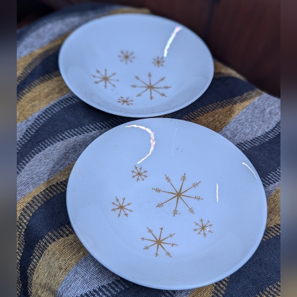 2 pcs. Vintage Star Glow Fruit Dish By Royal China Atomic Space Age MCM - Picture 2 of 7